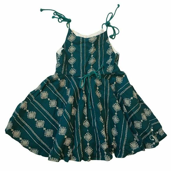Wildling Well Dressed Wolf Girls Teal Nico Dress 18M - Picture 1 of 5
